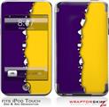 iPod Touch 2G & 3G Skin Kit Ripped Colors Purple Yellow