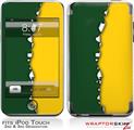 iPod Touch 2G & 3G Skin Kit Ripped Colors Green Yellow