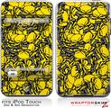 iPod Touch 2G & 3G Skin Kit Scattered Skulls Yellow