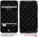 iPod Touch 2G & 3G Skin Kit Diamond Plate Metal 02 Black