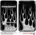iPod Touch 2G & 3G Skin Kit Metal Flames Chrome