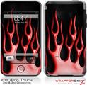 iPod Touch 2G & 3G Skin Kit Metal Flames Red