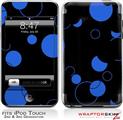 iPod Touch 2G & 3G Skin Kit Lots of Dots Blue on Black