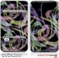 iPod Touch 2G & 3G Skin Kit Neon Swoosh on Black