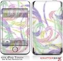 iPod Touch 2G & 3G Skin Kit Neon Swoosh on White