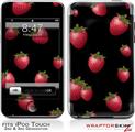 iPod Touch 2G & 3G Skin Kit Strawberries on Black