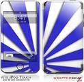 iPod Touch 2G & 3G Skin Kit Rising Sun Japanese Flag Blue