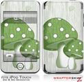 iPod Touch 2G & 3G Skin Kit Mushrooms Green