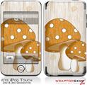 iPod Touch 2G & 3G Skin Kit Mushrooms Orange