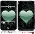 iPod Touch 2G & 3G Skin Kit Glass Heart Seafoam Green