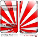 iPod Touch 2G & 3G Skin Kit Rising Sun Japanese Flag Red