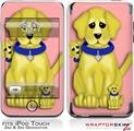 iPod Touch 2G & 3G Skin Kit Puppy Dogs on Pink