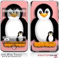 iPod Touch 2G & 3G Skin Kit Penguins on Pink