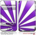 iPod Touch 2G & 3G Skin Kit Rising Sun Japanese Flag Purple
