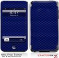iPod Touch 2G & 3G Skin Kit Carbon Fiber Blue