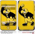 iPod Touch 2G & 3G Skin Kit Iowa Hawkeyes Herky on Gold