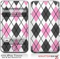 iPod Touch 2G & 3G Skin Kit Argyle Pink and Gray