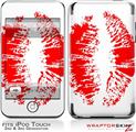 iPod Touch 2G & 3G Skin Kit Big Kiss Red Lips on White