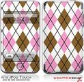 iPod Touch 2G & 3G Skin Kit Argyle Pink and Brown