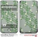 iPod Touch 2G & 3G Skin Kit Victorian Design Green