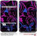 iPod Touch 2G & 3G Skin Kit Twisted Garden Hot Pink and Blue