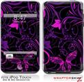 iPod Touch 2G & 3G Skin Kit Twisted Garden Purple and Hot Pink