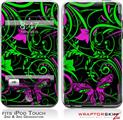 iPod Touch 2G & 3G Skin Kit Twisted Garden Green and Hot Pink