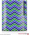 Sony PS3 Skin Zig Zag Blue Green