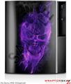 Sony PS3 Skin Flaming Fire Skull Purple