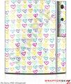 Sony PS3 Skin Kearas Hearts White