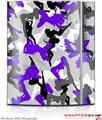 Sony PS3 Skin Sexy Girl Silhouette Camo Purple