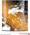 Sony PS3 Skin Halftone Splatter White Orange