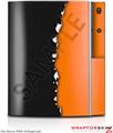 Sony PS3 Skin Ripped Colors Black Orange