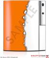 Sony PS3 Skin Ripped Colors Orange White