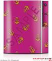 Sony PS3 Skin Anchors Away Fuschia Hot Pink