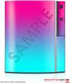 Sony PS3 Skin Smooth Fades Neon Teal Hot Pink