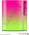 Sony PS3 Skin Smooth Fades Neon Green Hot Pink