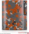 Sony PS3 Skin WraptorCamo Old School Camouflage Camo Orange Burnt