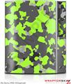 Sony PS3 Skin WraptorCamo Old School Camouflage Camo Lime Green