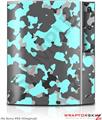 Sony PS3 Skin WraptorCamo Old School Camouflage Camo Neon Teal