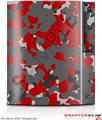 Sony PS3 Skin WraptorCamo Old School Camouflage Camo Red