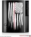 Sony PS3 Skin Brushed USA American Flag Pink Line