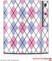 Sony PS3 Skin Argyle Pink and Blue