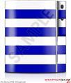 Sony PS3 Skin Kearas Psycho Stripes Blue and White