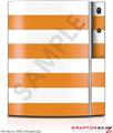 Sony PS3 Skin Kearas Psycho Stripes Orange and White