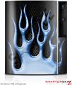 Sony PS3 Skin Metal Flames Blue