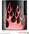 Sony PS3 Skin Metal Flames Red