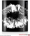 Sony PS3 Skin Big Kiss Lips White on Black