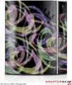 Sony PS3 Skin Neon Swoosh on Black