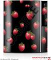Sony PS3 Skin Strawberries on Black